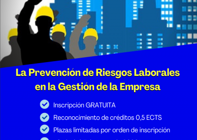 Cartel Jornadas Prevención de Riesgos Laborales. Información en Formación I Jornadas de Trabajo, Recursos Humanos y Salud